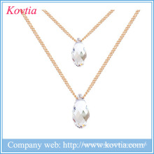 necklaces jewelry 2015 double layer Austrian crystal necklace red crystal necklace